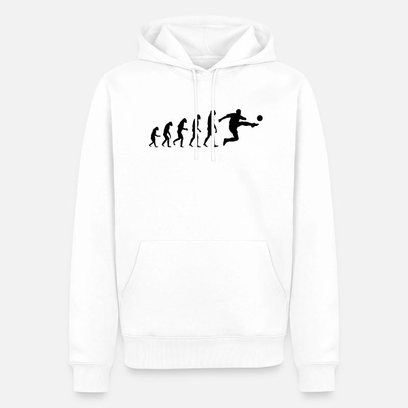 Evolution Football - Sweat à capuche Premium bio Homme - blanc