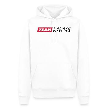 Membre de l'équipe - Sweat à capuche Premium bio Homme - blanc - Devant - Nico (187cm)