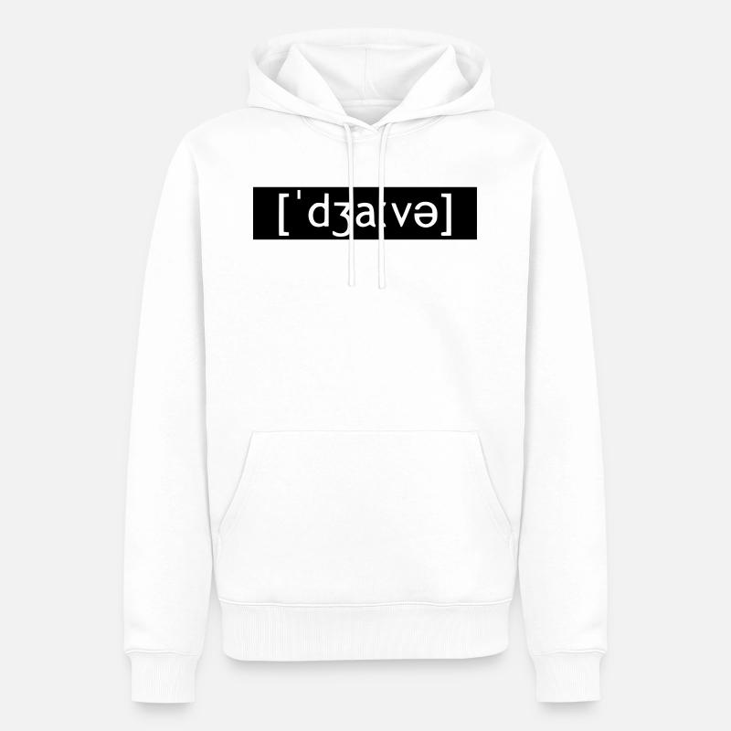 JAVA CODING LAUTSCHRIFT - Men’s Premium Organic Hoodie - white