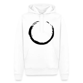 Kreis - Männer Premium Bio Hoodie - Weiß - Vorne - Nico (187cm)