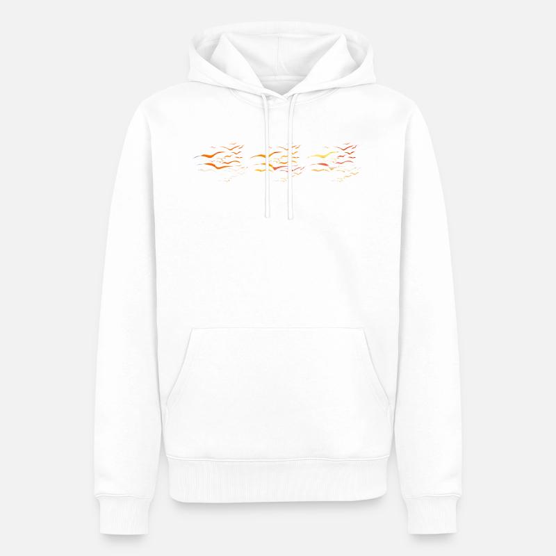 oiseau - Sweat à capuche Premium bio Homme - blanc