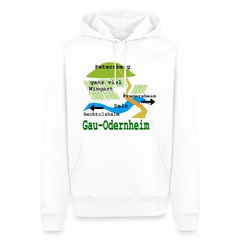 Gau-Odernheim Rheinhessen - Männer Premium Bio Hoodie - Weiß - Vorne - Nico (187cm)