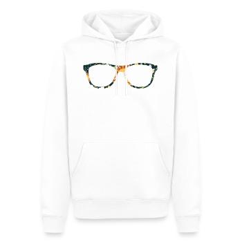 Brille - Männer Premium Bio Hoodie - Weiß - Vorne - Nico (187cm)
