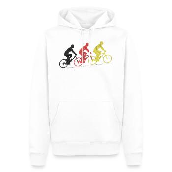 Allemagne Vélo Vélo Bicycle - Sweat à capuche Premium bio Homme - blanc - Devant - Nico (187cm)