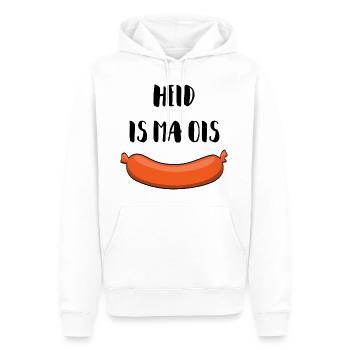Heid is ma ois Wurscht bayerischer Spruch Geschenk - Männer Premium Bio Hoodie - Weiß - Vorne - Nico (187cm)