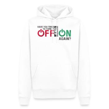 Nerd Geek Computer Scientist Gift Drôle - Sweat à capuche Premium bio Homme - blanc - Devant - Nico (187cm)