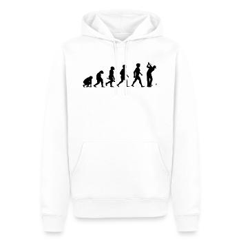 Evolution Golf Golfer Golfspieler Golfplatz - Männer Premium Bio Hoodie - Weiß - Vorne - Nico (187cm)
