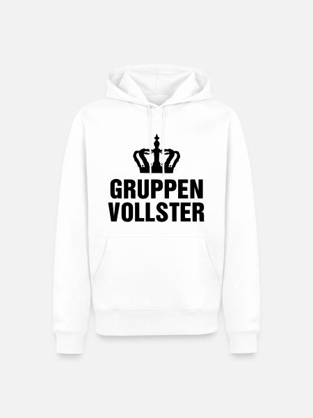 Gruppenvollster - Männer Premium Bio Hoodie - Weiß