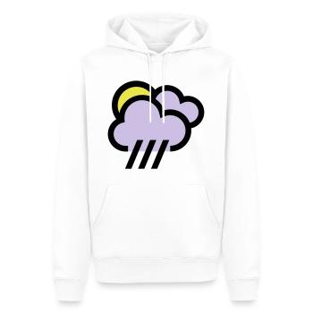 Temps pluvieux, mauvais temps, icône de refroidissement - Sweat à capuche Premium bio Homme - blanc - Devant - Nico (187cm)