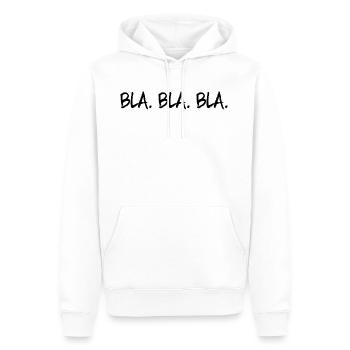 Bla Bla Bla - Sweat à capuche Premium bio Homme - blanc - Devant - Nico (187cm)