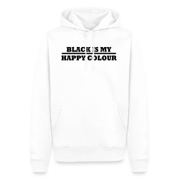 Black is my Happy Colour - Männer Premium Bio Hoodie - Weiß - Vorne - Nico (187cm)