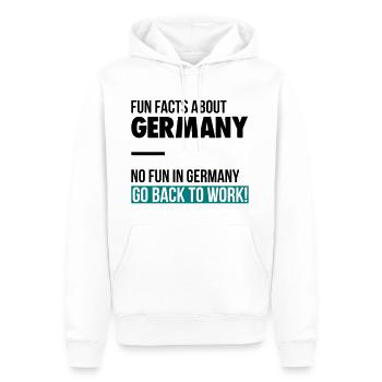 Fun facts about germany - Men’s Premium Organic Hoodie - white - Front - Nico (187cm)