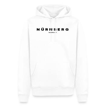 Nürnberg - Männer Premium Bio Hoodie - Weiß - Vorne - Nico (187cm)