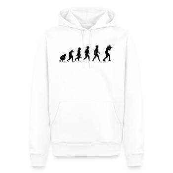 Evolution Photographe Photographe Appareil Photo - Sweat à capuche Premium bio Homme - blanc - Devant - Nico (187cm)