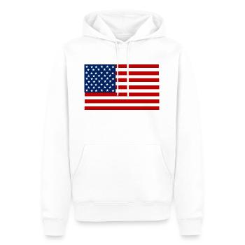 Amerika, Flage - Männer Premium Bio Hoodie - Weiß - Vorne - Nico (187cm)