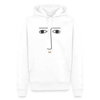 Face Shirt Gift - Men’s Premium Organic Hoodie - white - Front - Nico (187cm)