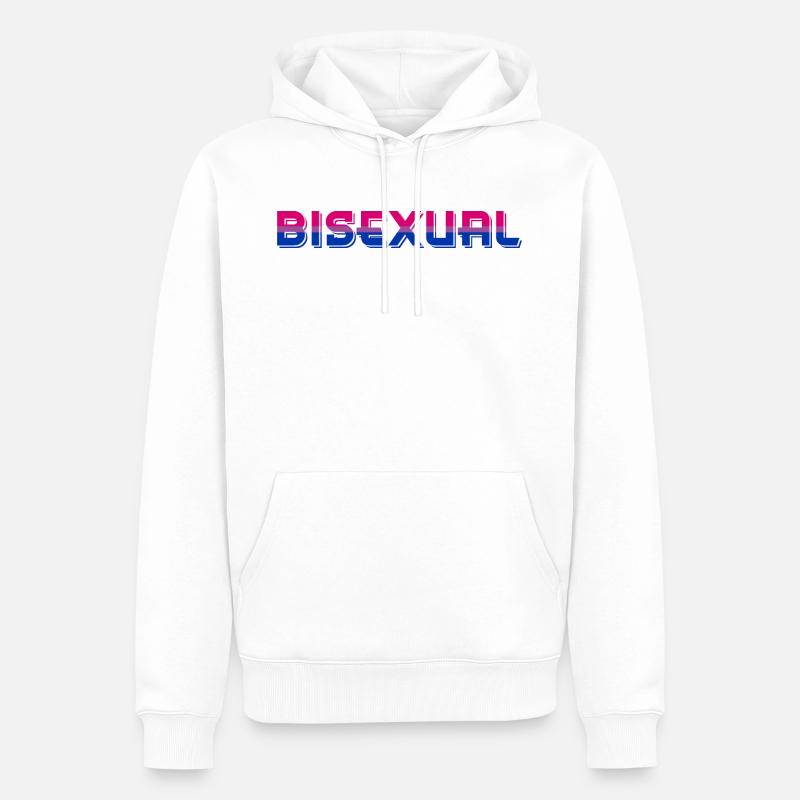 BISEXUAL | Flagge | LGBT - Männer Premium Bio Hoodie - Weiß