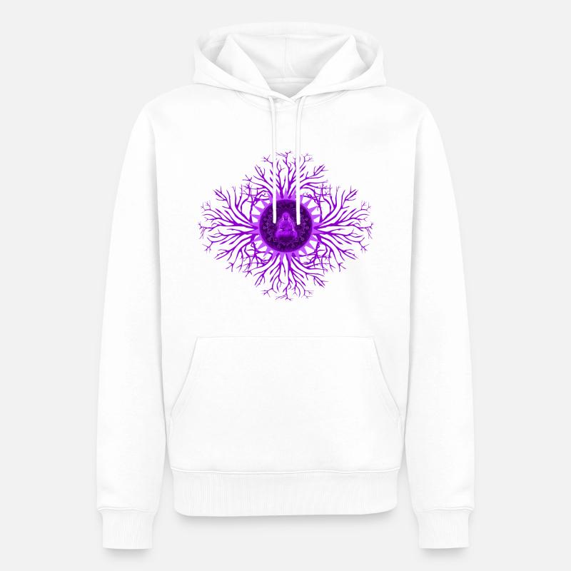 Kronenchakra Chakra - Männer Premium Bio Hoodie - Weiß