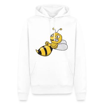 Drôle d'abeilles frelons insectes - Sweat à capuche Premium bio Homme - blanc - Devant - Nico (187cm)