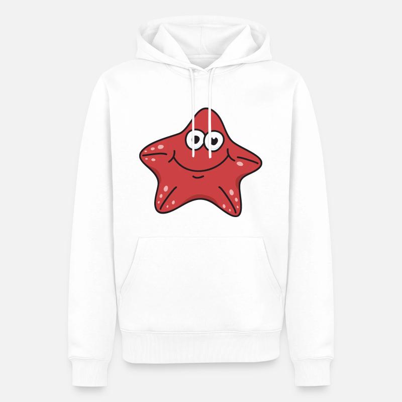 Seestern - Männer Premium Bio Hoodie - Weiß