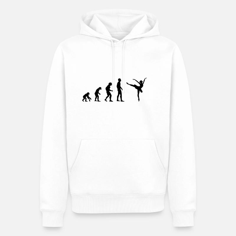 Danser Evolution - Sweat à capuche Premium bio Homme - blanc