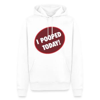 I was pooping today! Shit - Men’s Premium Organic Hoodie - white - Front - Nico (187cm)