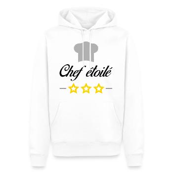 Chef étoilé - Sweat à capuche Premium bio Homme - blanc - Devant - Nico (187cm)