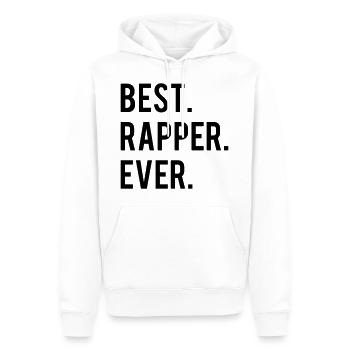 Best Rapper Ever - Männer Premium Bio Hoodie - Weiß - Vorne - Nico (187cm)