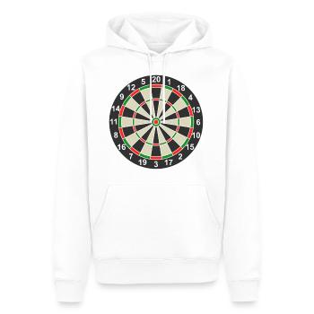Dartboard Dart classic - Men’s Premium Organic Hoodie - white - Front - Nico (187cm)