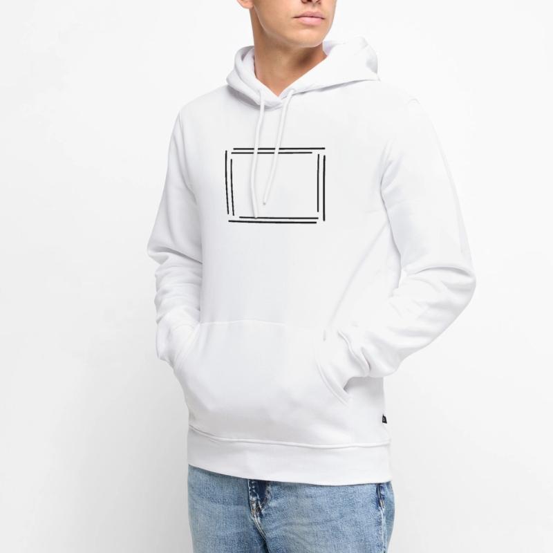 Rectangular frame with black lines Men’s Premium Organic Hoodie
