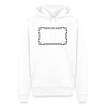 Rahmen Linie Strich Punke in schwarz - Männer Premium Bio Hoodie - Weiß - Vorne - Nico (187cm)