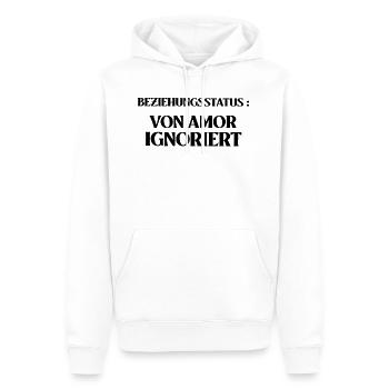 Single Spruch Beziehungsstatus Ledig - Männer Premium Bio Hoodie - Weiß - Vorne - Nico (187cm)