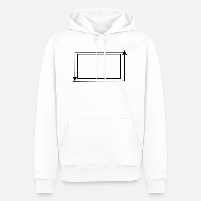Flèches Forme rectangulaire Arrière-plan - Sweat à capuche Premium bio Homme - blanc
