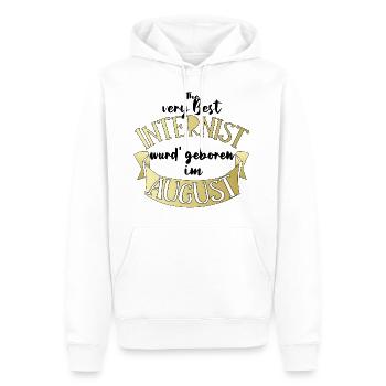 Internist Arzt Geburtstag August Geschenk lustig - Männer Premium Bio Hoodie - Weiß - Vorne - Nico (187cm)