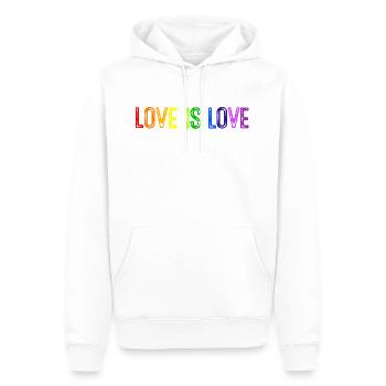 L'amour est l'amour des couleurs arc-en-ciel - Sweat à capuche Premium bio Homme - blanc - Devant - Nico (187cm)