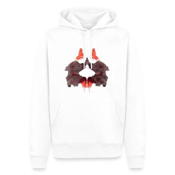 Rorschach Tafel 2/10 - Männer Premium Bio Hoodie - Weiß - Vorne - Nico (187cm)