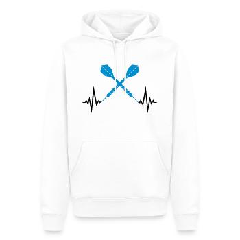cool logo frequenz herzschlag puls text spielen da - Männer Premium Bio Hoodie - Weiß - Vorne - Nico (187cm)