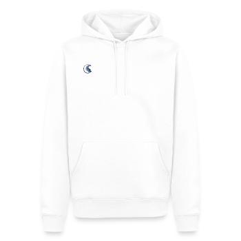 Mond - Männer Premium Bio Hoodie - Weiß - Vorne - Nico (187cm)