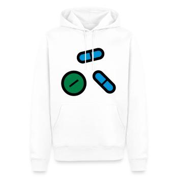 Pillen, Medikamente, Medizin, Drogen - Männer Premium Bio Hoodie - Weiß - Vorne - Nico (187cm)