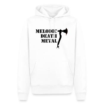 Melodic Death Metal - Sweat à capuche Premium bio Homme - blanc - Devant - Nico (187cm)