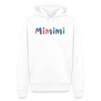 mimimi ,nom, typo,proverbes,coloré - Sweat à capuche Premium bio Homme - blanc - Devant - Nico (187cm)