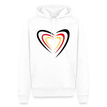 Coeur de l'Allemagne - Sweat à capuche Premium bio Homme - blanc - Devant - Nico (187cm)