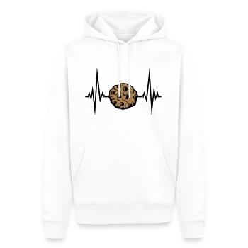 herzschlag frequenz puls cookie keks schoko lecker - Männer Premium Bio Hoodie - Weiß - Vorne - Nico (187cm)