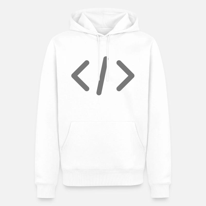 Code / Html - Männer Premium Bio Hoodie - Weiß
