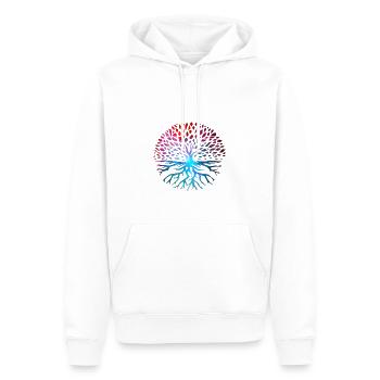 Tree of Life - Men’s Premium Organic Hoodie - white - Front - Nico (187cm)
