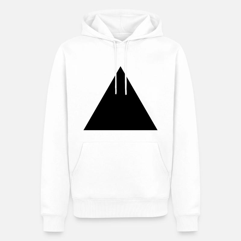Minimalistic triangle - Männer Premium Bio Hoodie - Weiß