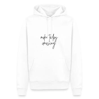 Make today amazing - Sweat à capuche Premium bio Homme - blanc - Devant - Nico (187cm)