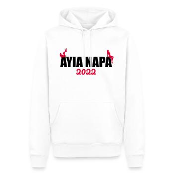 Ayia Napa 2022, Cyprus, holidays, summer 2022 - Men’s Premium Organic Hoodie - white - Front - Nico (187cm)