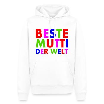 Beste mutti der welt - Männer Premium Bio Hoodie - Weiß - Vorne - Nico (187cm)