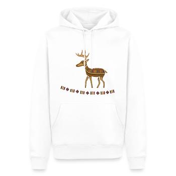 Reh - Männer Premium Bio Hoodie - Weiß - Vorne - Nico (187cm)